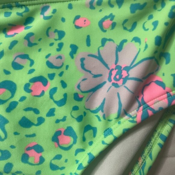 Art class for Girls Floral Green Bikini Set M (8) - Swimwear with tropical print - Picture 6 of 6